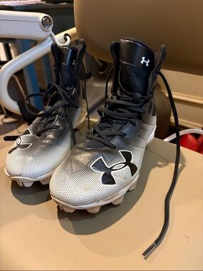 Under Armour Kids' Black and White Soccer Cleats